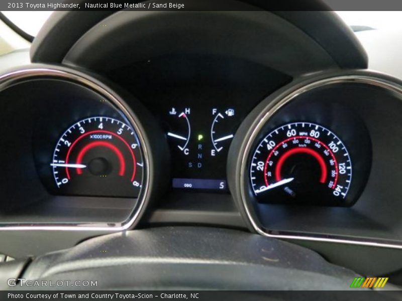 Nautical Blue Metallic / Sand Beige 2013 Toyota Highlander