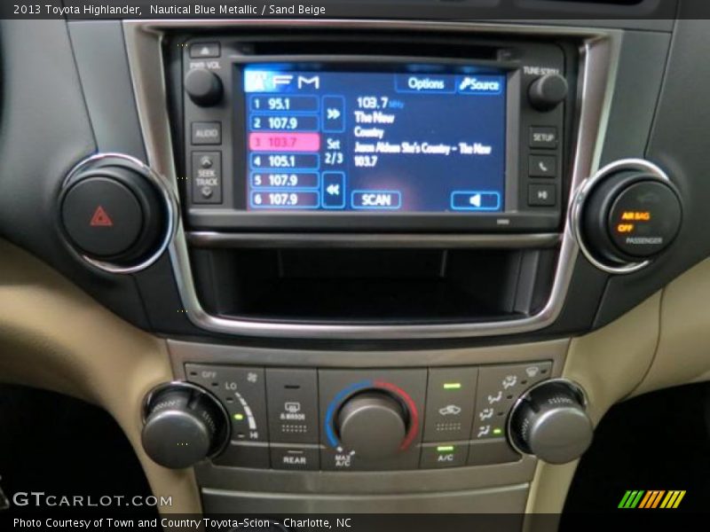 Nautical Blue Metallic / Sand Beige 2013 Toyota Highlander