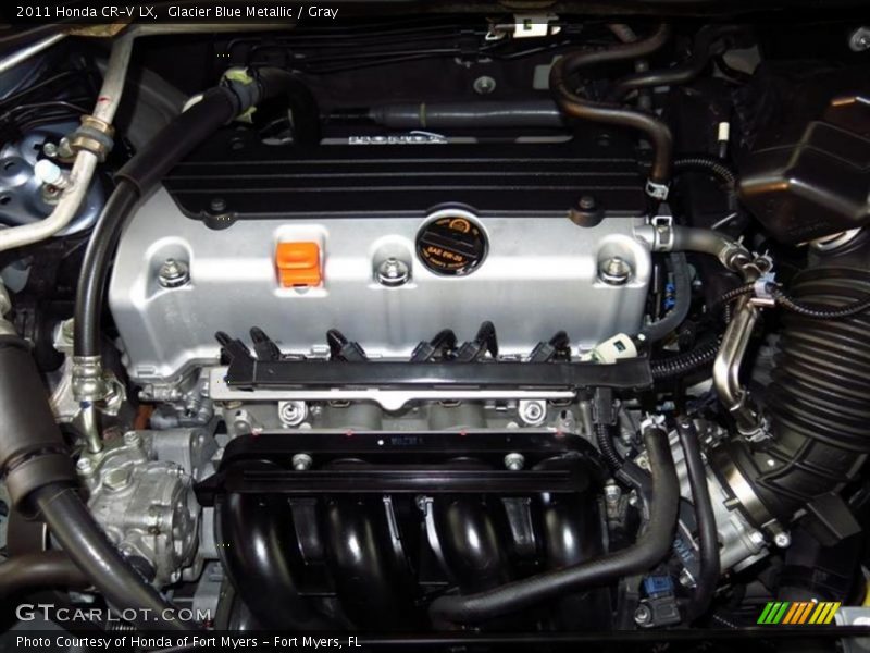 Glacier Blue Metallic / Gray 2011 Honda CR-V LX