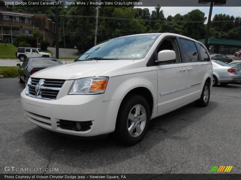 Stone White / Medium Slate Gray/Light Shale 2008 Dodge Grand Caravan SXT