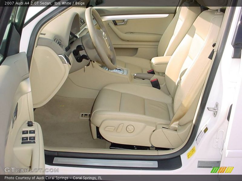 Ibis White / Beige 2007 Audi A4 2.0T Sedan