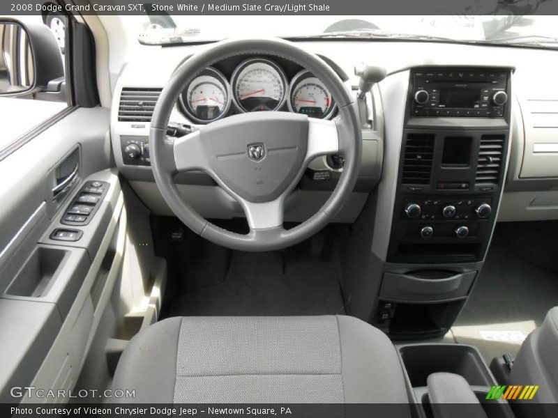 Stone White / Medium Slate Gray/Light Shale 2008 Dodge Grand Caravan SXT