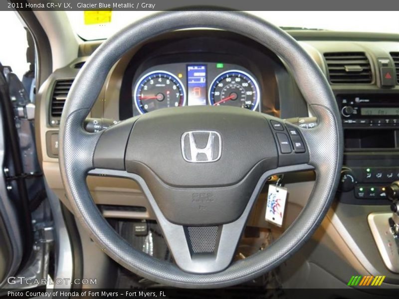 Glacier Blue Metallic / Gray 2011 Honda CR-V LX