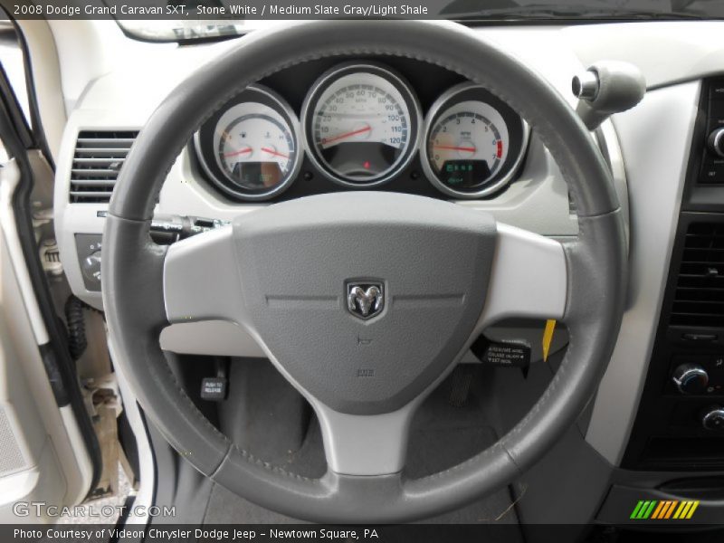Stone White / Medium Slate Gray/Light Shale 2008 Dodge Grand Caravan SXT