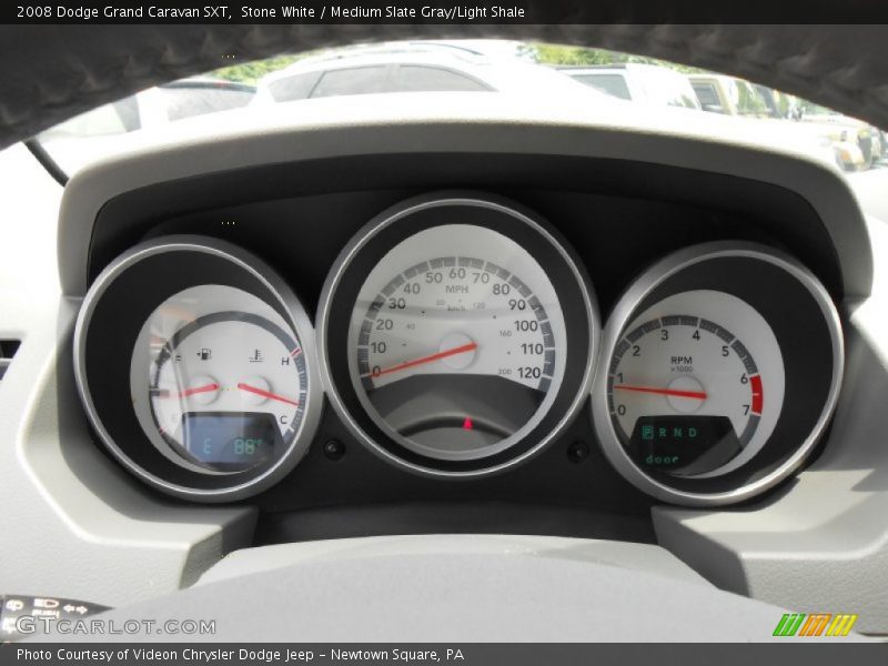 Stone White / Medium Slate Gray/Light Shale 2008 Dodge Grand Caravan SXT