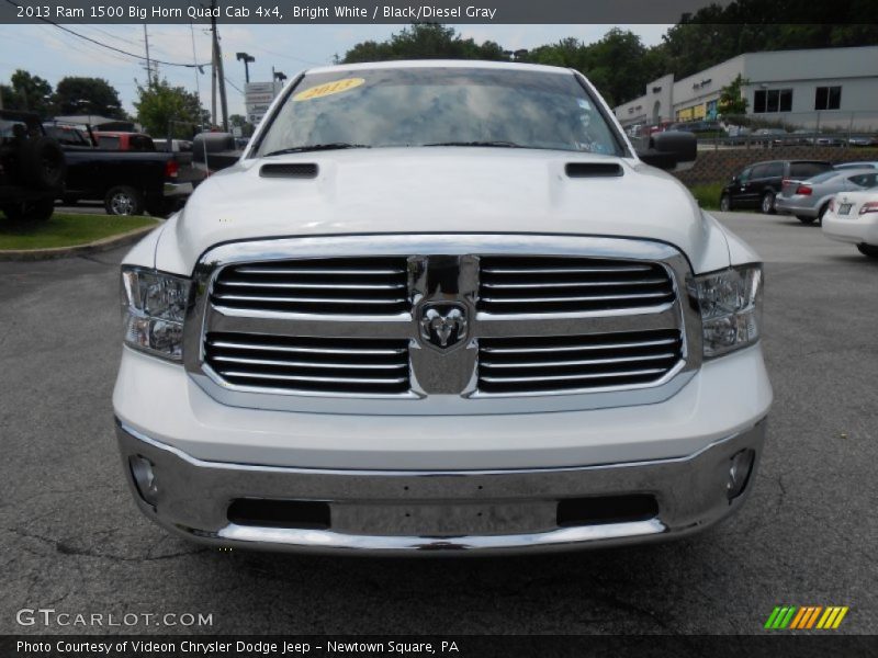 Bright White / Black/Diesel Gray 2013 Ram 1500 Big Horn Quad Cab 4x4
