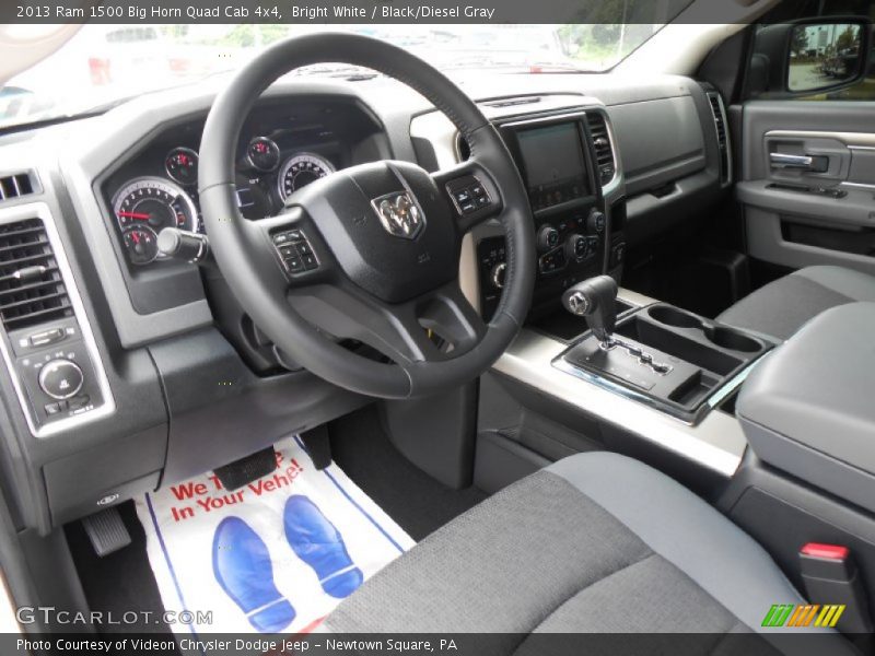 Bright White / Black/Diesel Gray 2013 Ram 1500 Big Horn Quad Cab 4x4