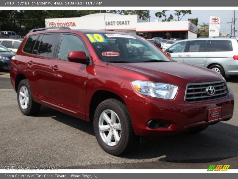 Salsa Red Pearl / Ash 2010 Toyota Highlander V6 4WD