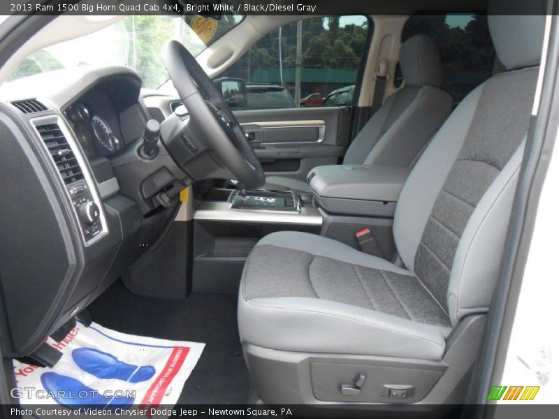 Bright White / Black/Diesel Gray 2013 Ram 1500 Big Horn Quad Cab 4x4