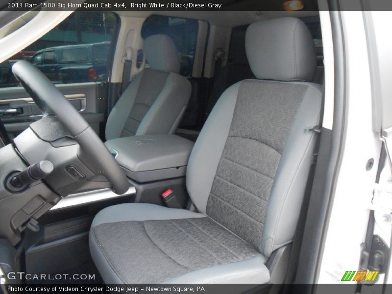 Bright White / Black/Diesel Gray 2013 Ram 1500 Big Horn Quad Cab 4x4
