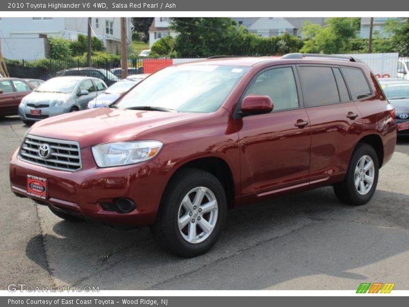 Salsa Red Pearl / Ash 2010 Toyota Highlander V6 4WD