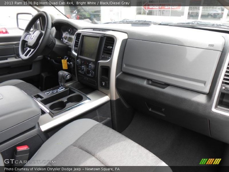Bright White / Black/Diesel Gray 2013 Ram 1500 Big Horn Quad Cab 4x4