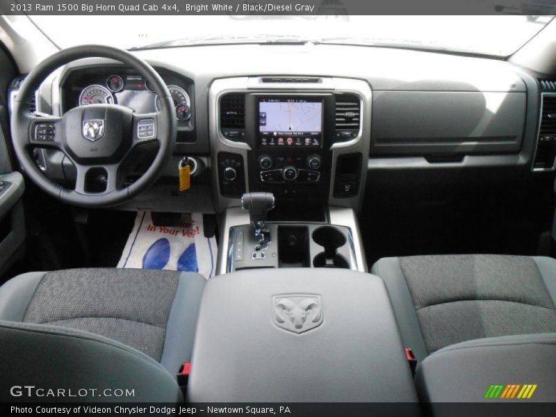Bright White / Black/Diesel Gray 2013 Ram 1500 Big Horn Quad Cab 4x4