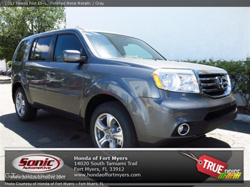 Polished Metal Metallic / Gray 2013 Honda Pilot EX-L