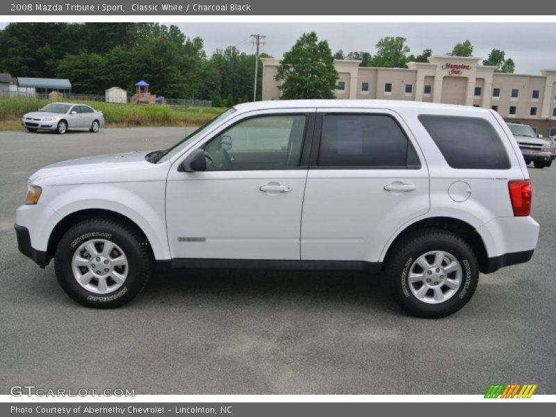Classic White / Charcoal Black 2008 Mazda Tribute i Sport