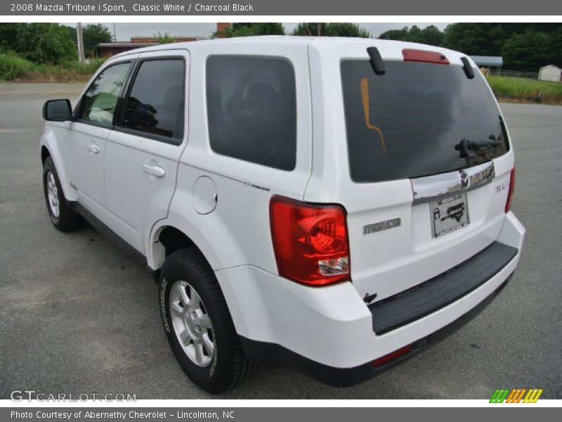 Classic White / Charcoal Black 2008 Mazda Tribute i Sport