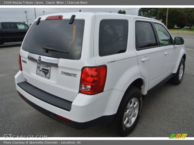 Classic White / Charcoal Black 2008 Mazda Tribute i Sport