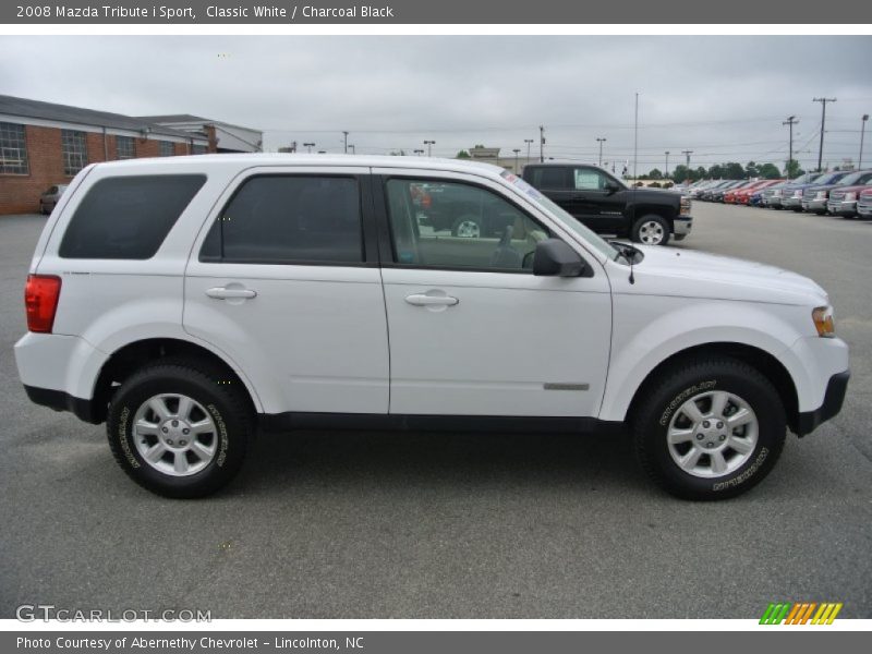 Classic White / Charcoal Black 2008 Mazda Tribute i Sport