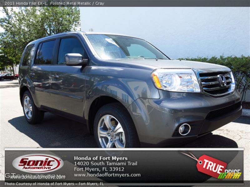 Polished Metal Metallic / Gray 2013 Honda Pilot EX-L