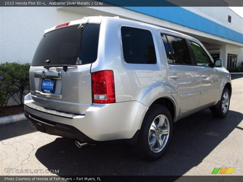 Alabaster Silver Metallic / Gray 2013 Honda Pilot EX-L