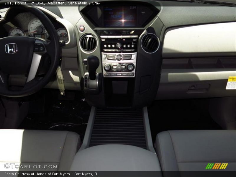 Alabaster Silver Metallic / Gray 2013 Honda Pilot EX-L