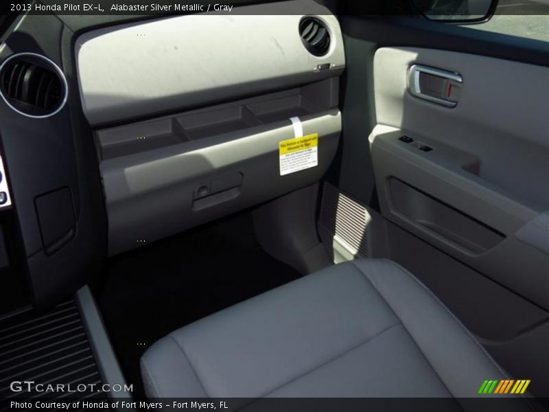 Alabaster Silver Metallic / Gray 2013 Honda Pilot EX-L