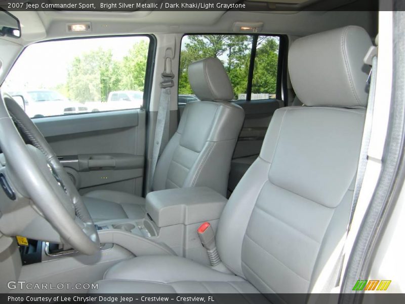 Bright Silver Metallic / Dark Khaki/Light Graystone 2007 Jeep Commander Sport