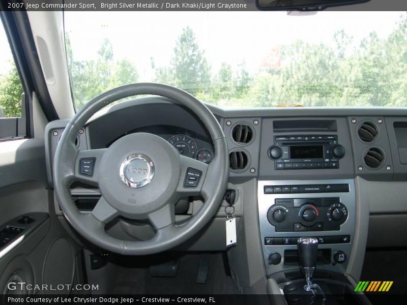 Bright Silver Metallic / Dark Khaki/Light Graystone 2007 Jeep Commander Sport