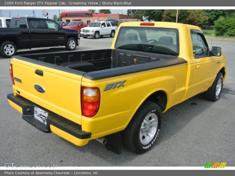 Screaming Yellow / Ebony Black/Blue 2006 Ford Ranger STX Regular Cab