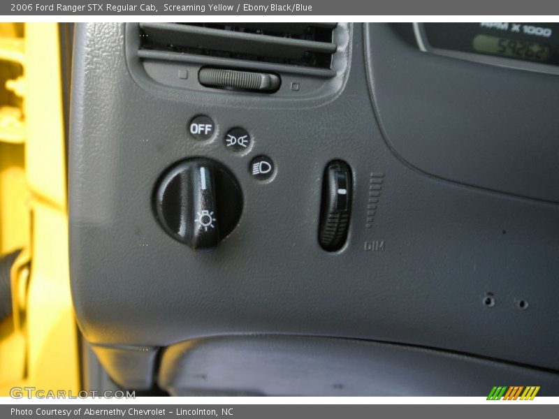 Screaming Yellow / Ebony Black/Blue 2006 Ford Ranger STX Regular Cab