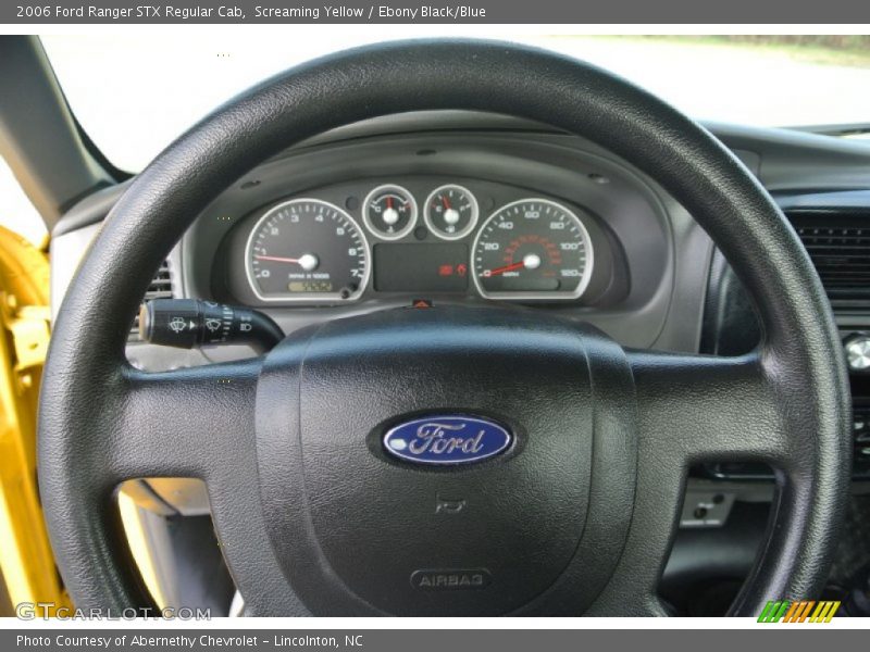 Screaming Yellow / Ebony Black/Blue 2006 Ford Ranger STX Regular Cab