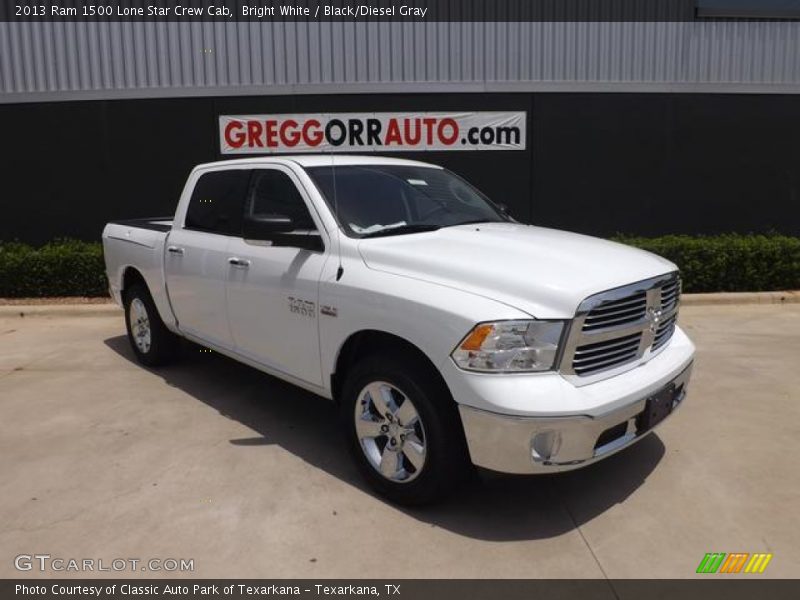 Bright White / Black/Diesel Gray 2013 Ram 1500 Lone Star Crew Cab