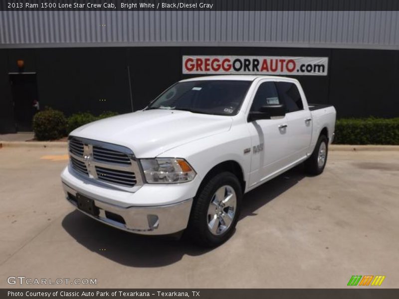 Bright White / Black/Diesel Gray 2013 Ram 1500 Lone Star Crew Cab