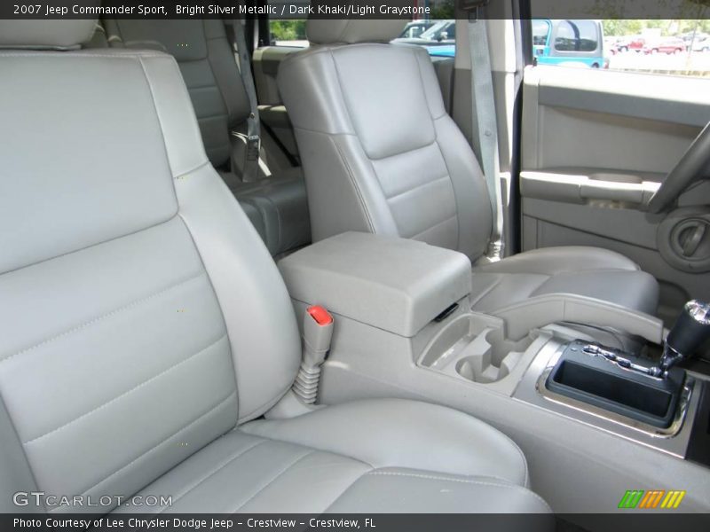 Bright Silver Metallic / Dark Khaki/Light Graystone 2007 Jeep Commander Sport