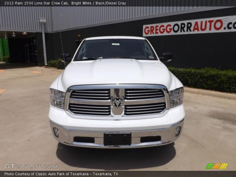 Bright White / Black/Diesel Gray 2013 Ram 1500 Lone Star Crew Cab