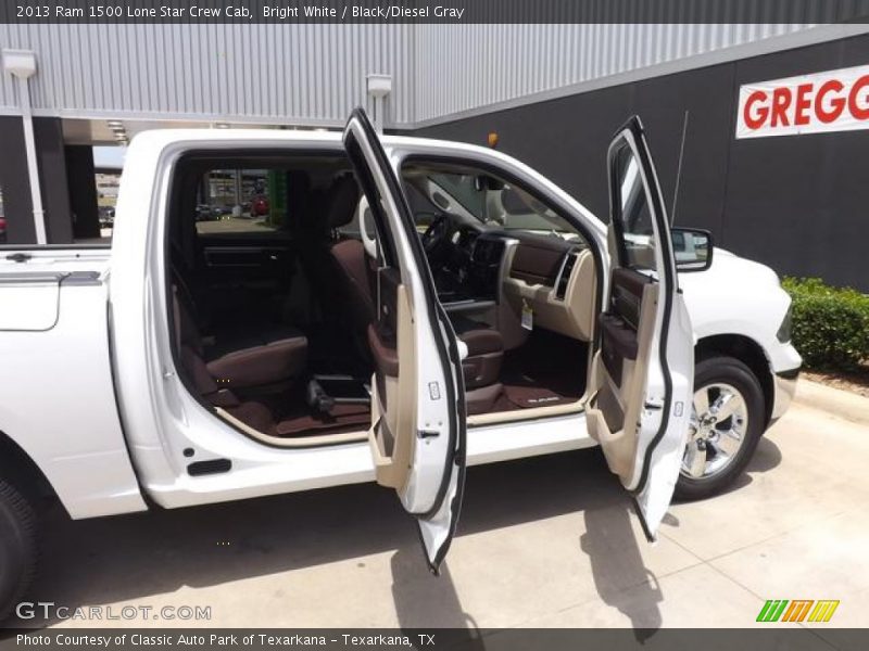 Bright White / Black/Diesel Gray 2013 Ram 1500 Lone Star Crew Cab