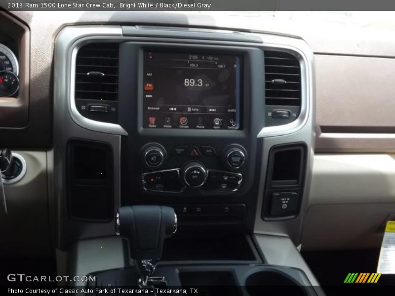 Bright White / Black/Diesel Gray 2013 Ram 1500 Lone Star Crew Cab