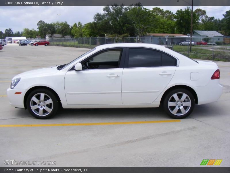 White / Gray 2006 Kia Optima LX