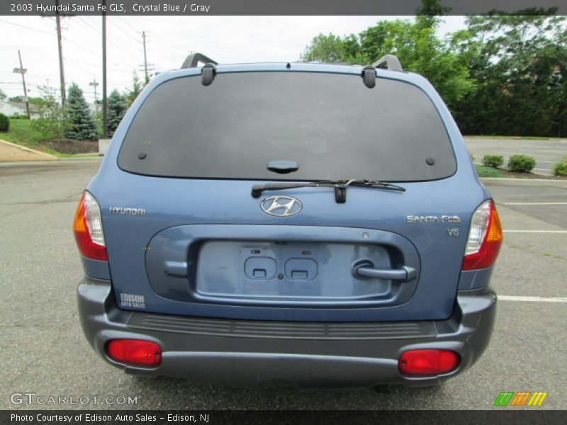Crystal Blue / Gray 2003 Hyundai Santa Fe GLS