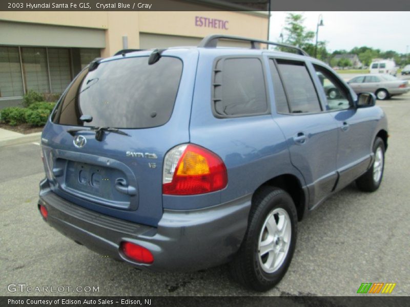 Crystal Blue / Gray 2003 Hyundai Santa Fe GLS