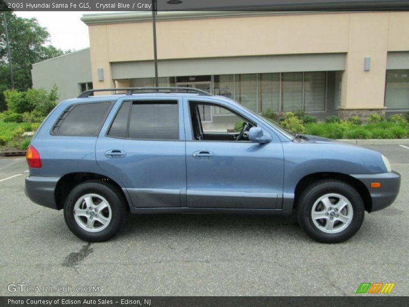 Crystal Blue / Gray 2003 Hyundai Santa Fe GLS