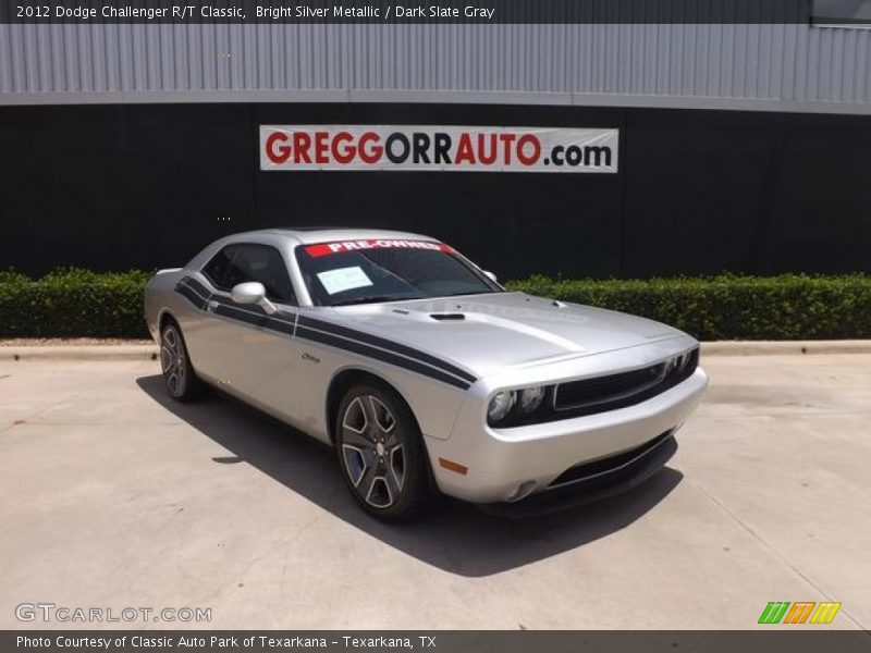 Bright Silver Metallic / Dark Slate Gray 2012 Dodge Challenger R/T Classic