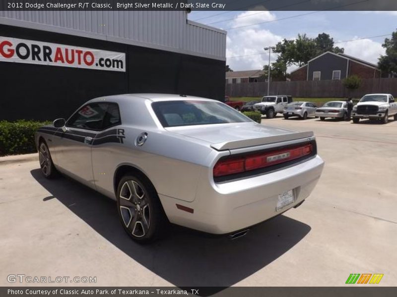 Bright Silver Metallic / Dark Slate Gray 2012 Dodge Challenger R/T Classic