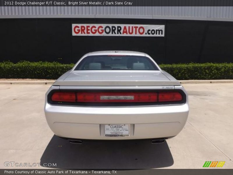 Bright Silver Metallic / Dark Slate Gray 2012 Dodge Challenger R/T Classic