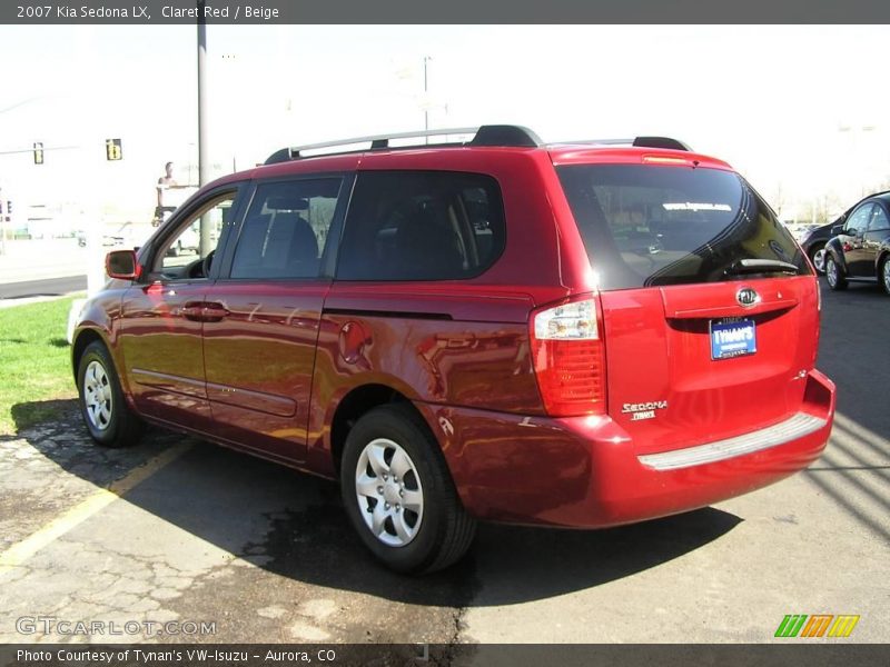 Claret Red / Beige 2007 Kia Sedona LX