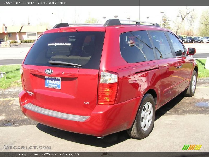 Claret Red / Beige 2007 Kia Sedona LX