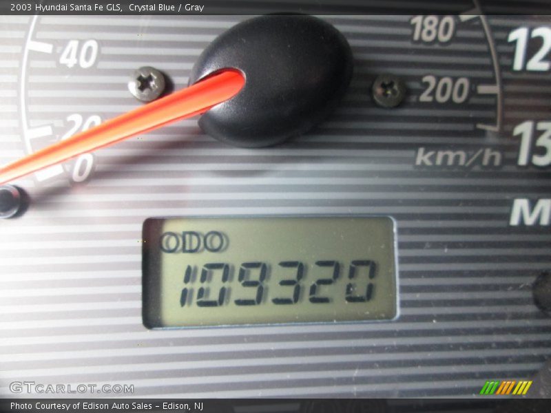 Crystal Blue / Gray 2003 Hyundai Santa Fe GLS