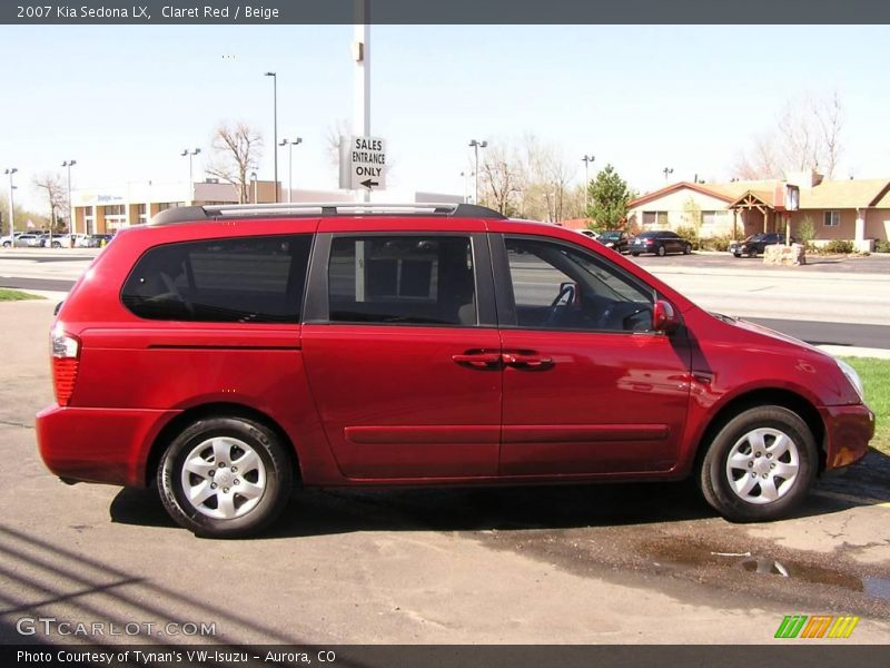 Claret Red / Beige 2007 Kia Sedona LX