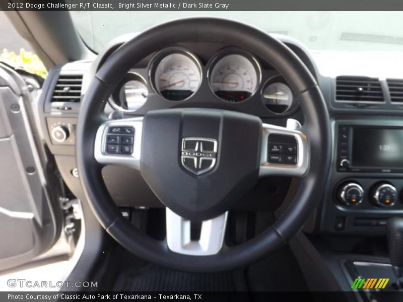 Bright Silver Metallic / Dark Slate Gray 2012 Dodge Challenger R/T Classic