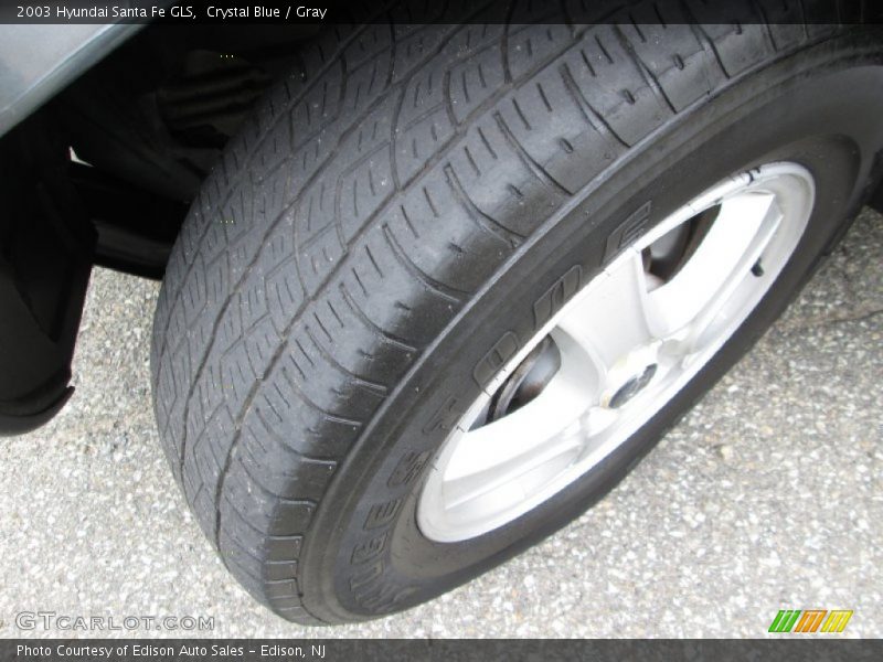 Crystal Blue / Gray 2003 Hyundai Santa Fe GLS